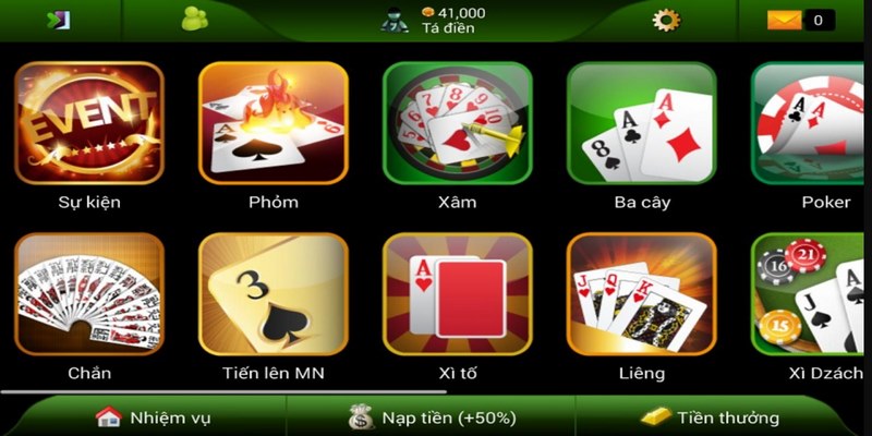 Top sản phẩm game bài TYBOI ăn khách nhất